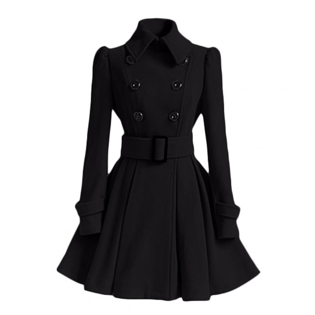 Autumn elegant woolen coat Fashion Lace-Up