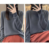 Women's Casual Knitted Pullover Coat – Soft O-Neck Winter Sweater