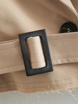 Women Belt Cropped Trench Spring Jacket