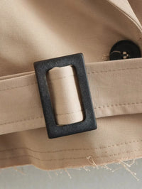 Women Belt Cropped Trench Spring Jacket