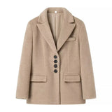 Streetwear Long Hairy Shaggy Blazer Coats