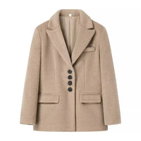 Streetwear Long Hairy Shaggy Blazer Coats