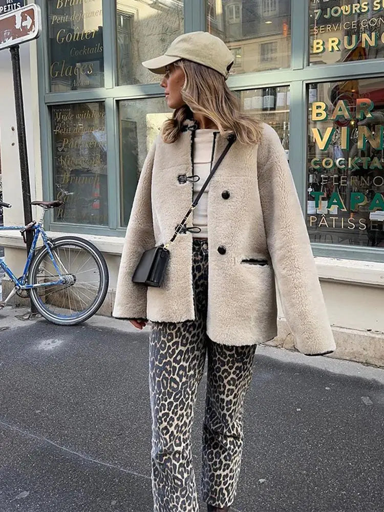 Chic Women's Thermal Lamb Wool Coats
