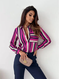 Long Sleeve Shirt Blouse Women Office Elegant
