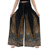 Elastic Wide Leg Pants Fashion Chiffon Trousers