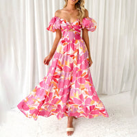 Elegant Floral Cutout Summer Dress