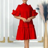 Elegant Half Sleeve Polyester gowns