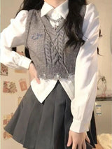 Girls Sets Women Preppy Style Shirts