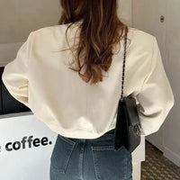 Fashion Women Elegant Solid Bomber Jacket