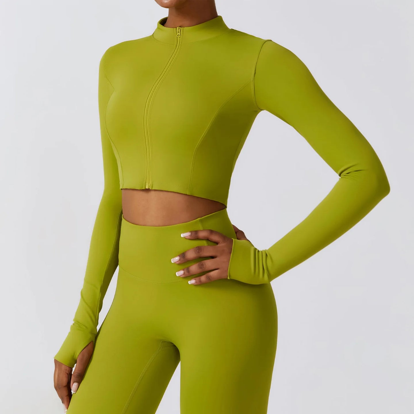 Women's Long Sleeve Top Zipper Jacket