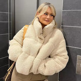 Women's Lamb Wool Short Cotton Coat