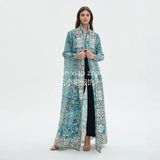 Miyake Pleated Print Foldable Collar Long Sleeve Coats