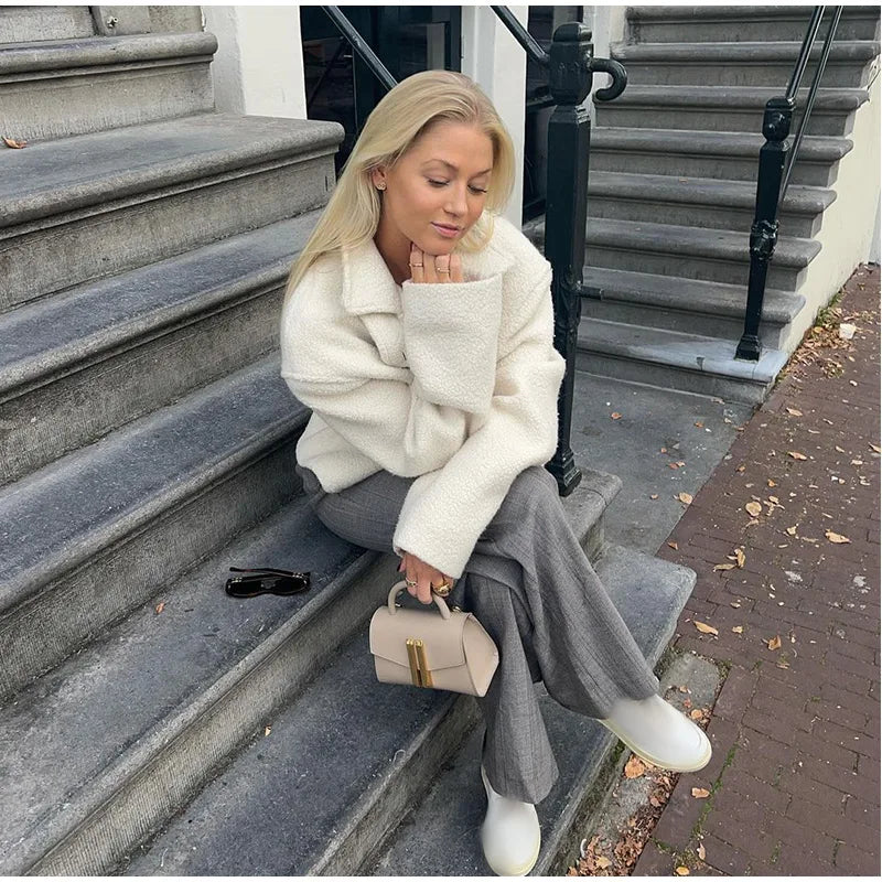 Chic Women's Thermal Lamb Wool Coats