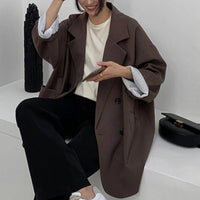Notched Collar Business Blazer Suit Coat
