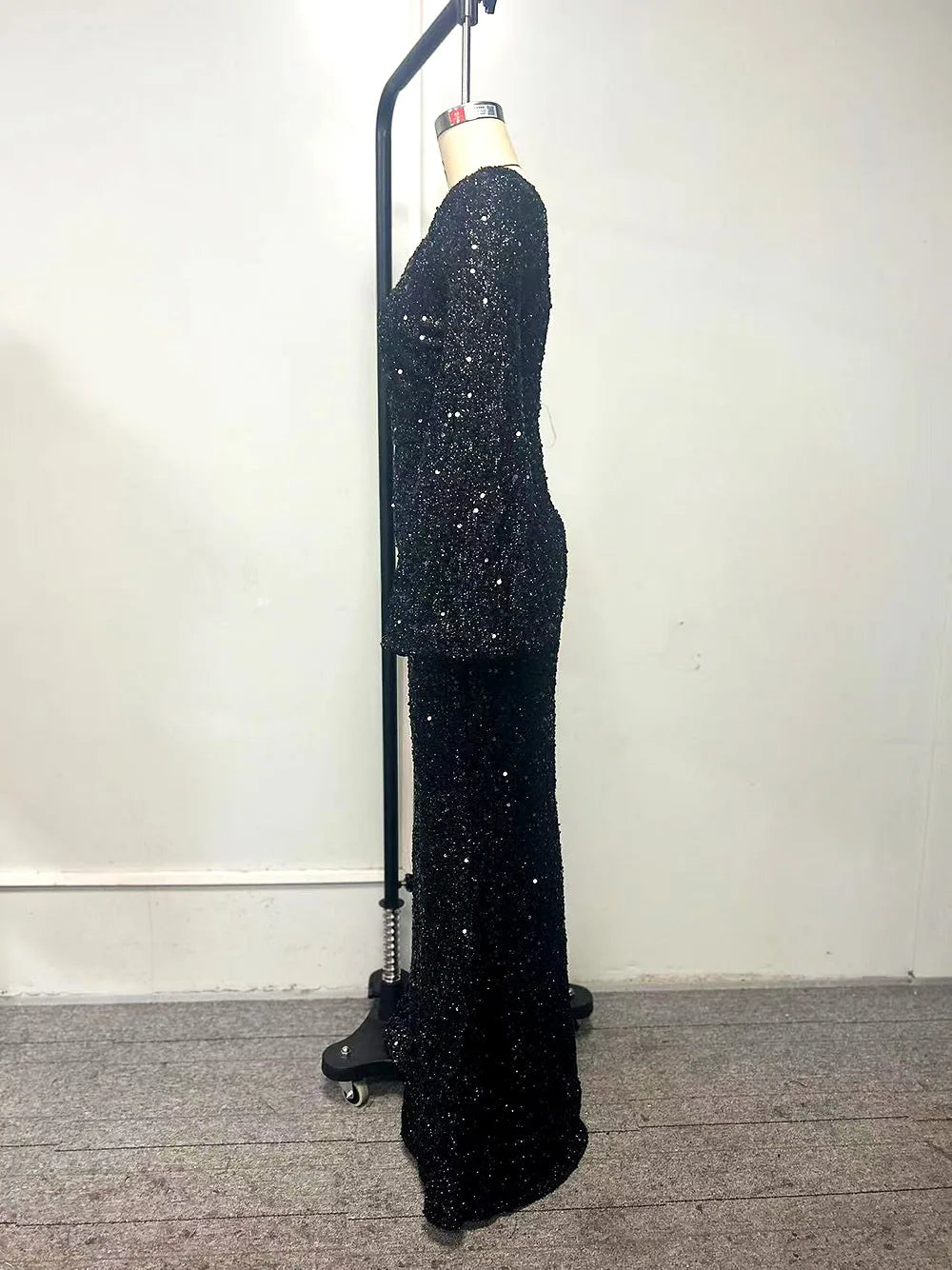 Sexy Wedding Bridesmaid Sequin Long Sleeve Dresses