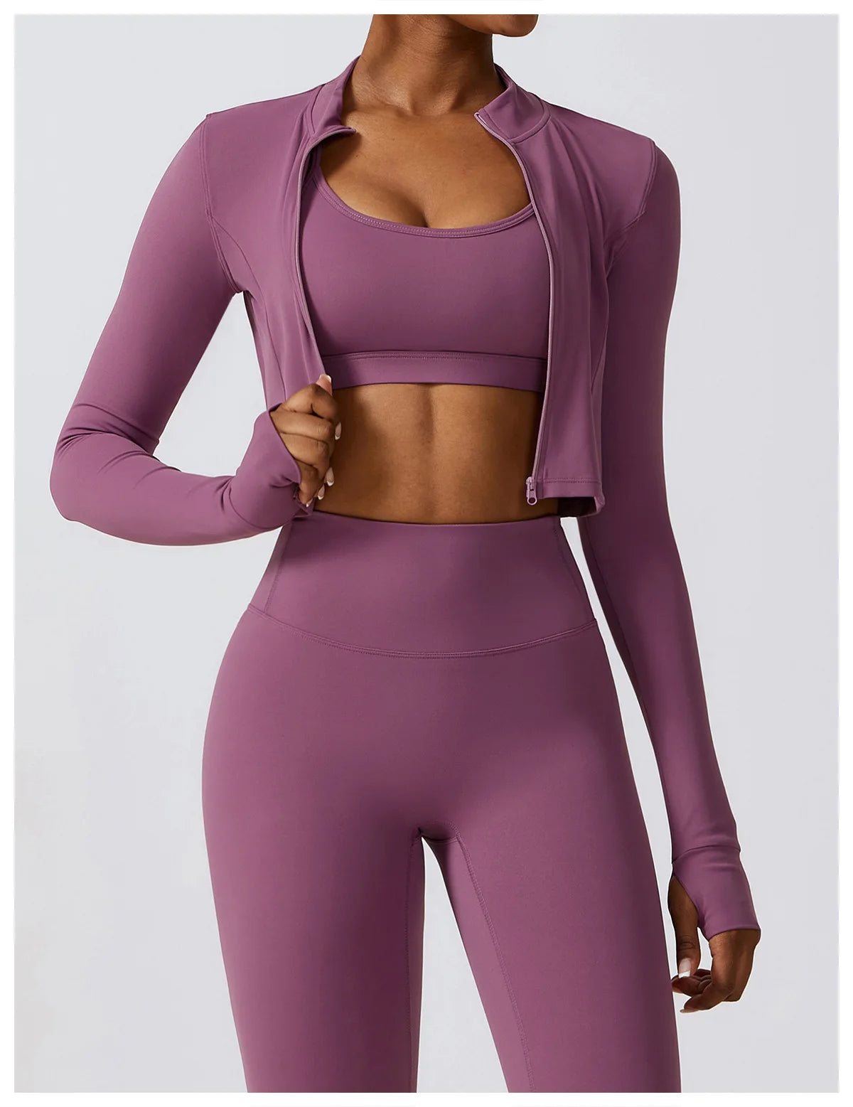 Women's Long Sleeve Top Zipper Jacket