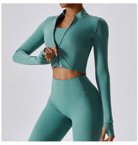 Women's Long Sleeve Top Zipper Jacket
