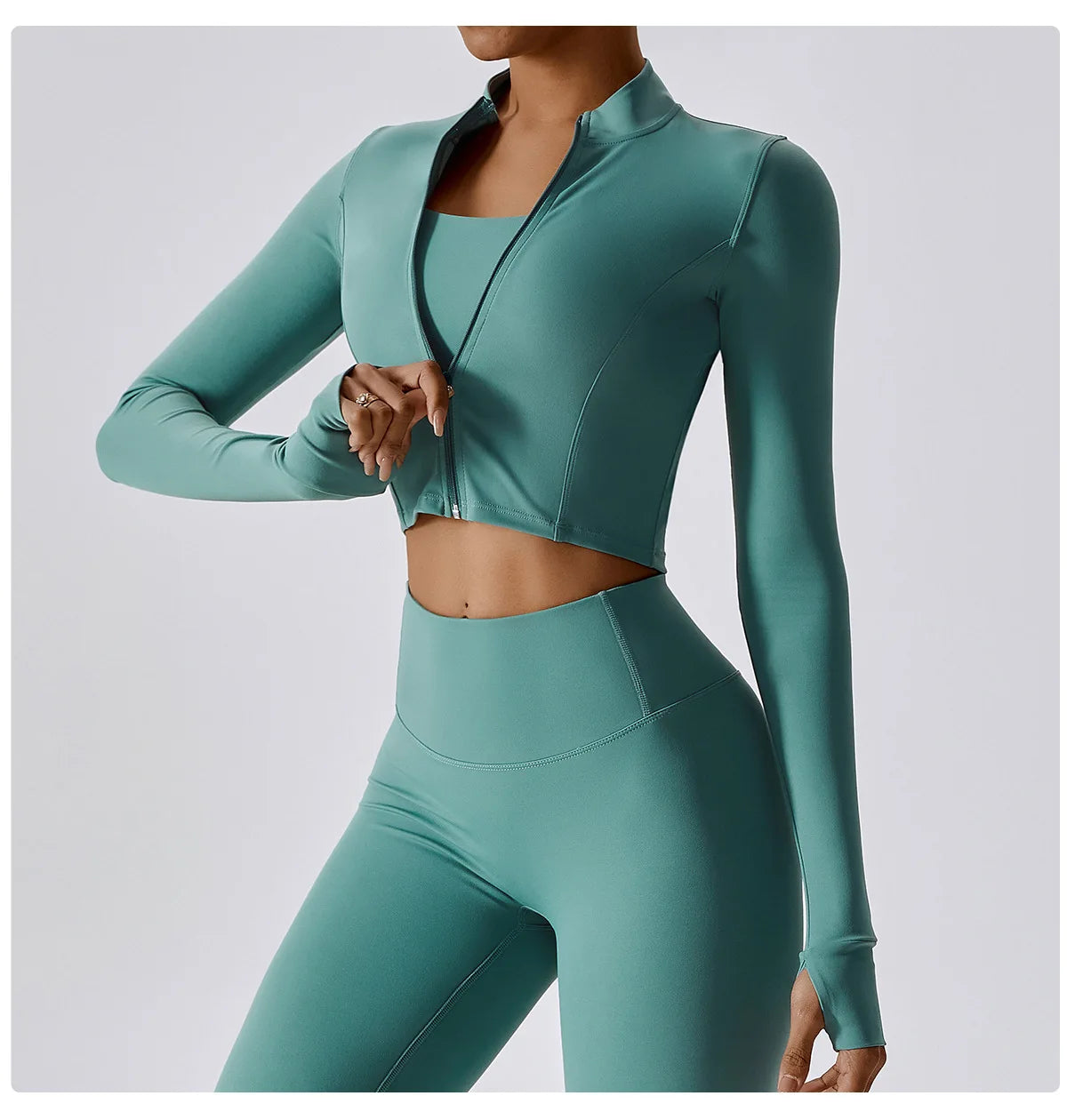 Women's Long Sleeve Top Zipper Jacket