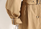 Lautaro Long Black Khaki Trench Coats
