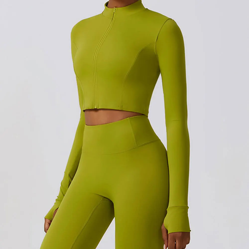 Women's Long Sleeve Top Zipper Jacket