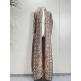 Miyake Pleated Print Foldable Collar Long Sleeve Coats