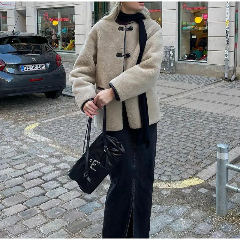 Chic Women's Thermal Lamb Wool Coats