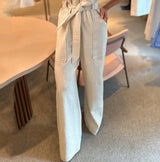 Sleeveless Lace-Up Wide-Leg Jumpsuit