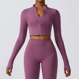 Women's Long Sleeve Top Zipper Jacket