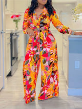 Spring Summer New Long Sleeved Printed Suit
