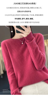 Women's Casual Knitted Pullover Coat – Soft O-Neck Winter Sweater