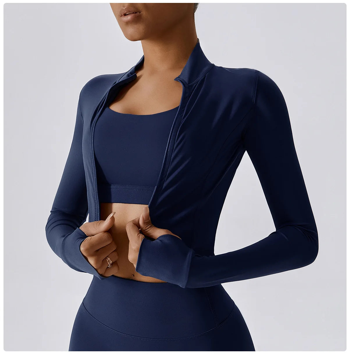 Women's Long Sleeve Top Zipper Jacket