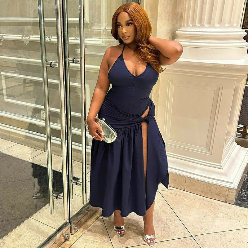 Tossy 2 Piece-Set Female V-Neck Jumpsuit Outfits