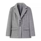 Streetwear Long Hairy Shaggy Blazer Coats