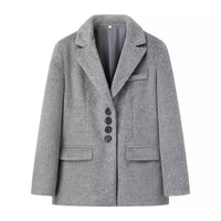 Streetwear Long Hairy Shaggy Blazer Coats