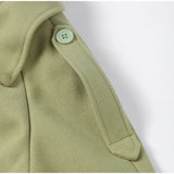 Street Ribbed Woolen Long Coat