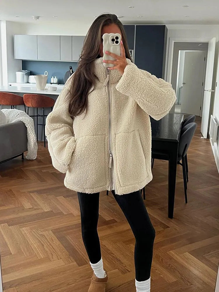 Chic Women's Thermal Lamb Wool Coats