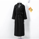Street Ribbed Woolen Long Coat
