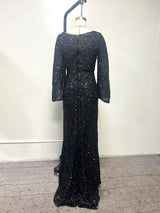 Sexy Wedding Bridesmaid Sequin Long Sleeve Dresses