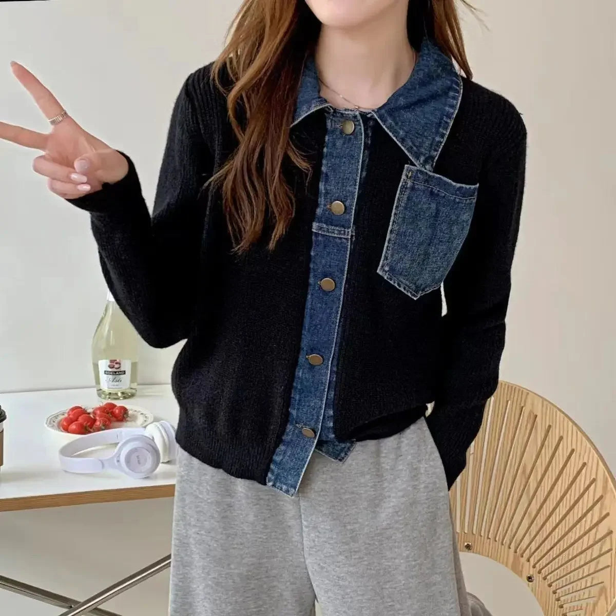 Autumn Outerwear's Female Jeans Coat