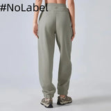 Brown Thickened Lamb Fleece Lining Sweatpants
