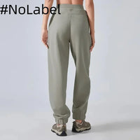 Brown Thickened Lamb Fleece Lining Sweatpants