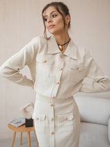 Vintage Knit Blazer Dress 2 Piece Matching Set
