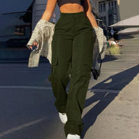 Women Stretch Twill Wide Leg Pants