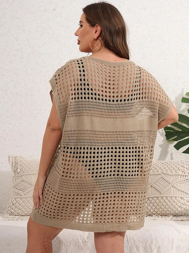 GIBSIE Plus Size Bikini Cover Up For Women