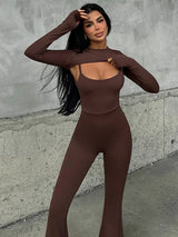 Autumn/Winter New 2025 Stretch Tight Jumpsuit