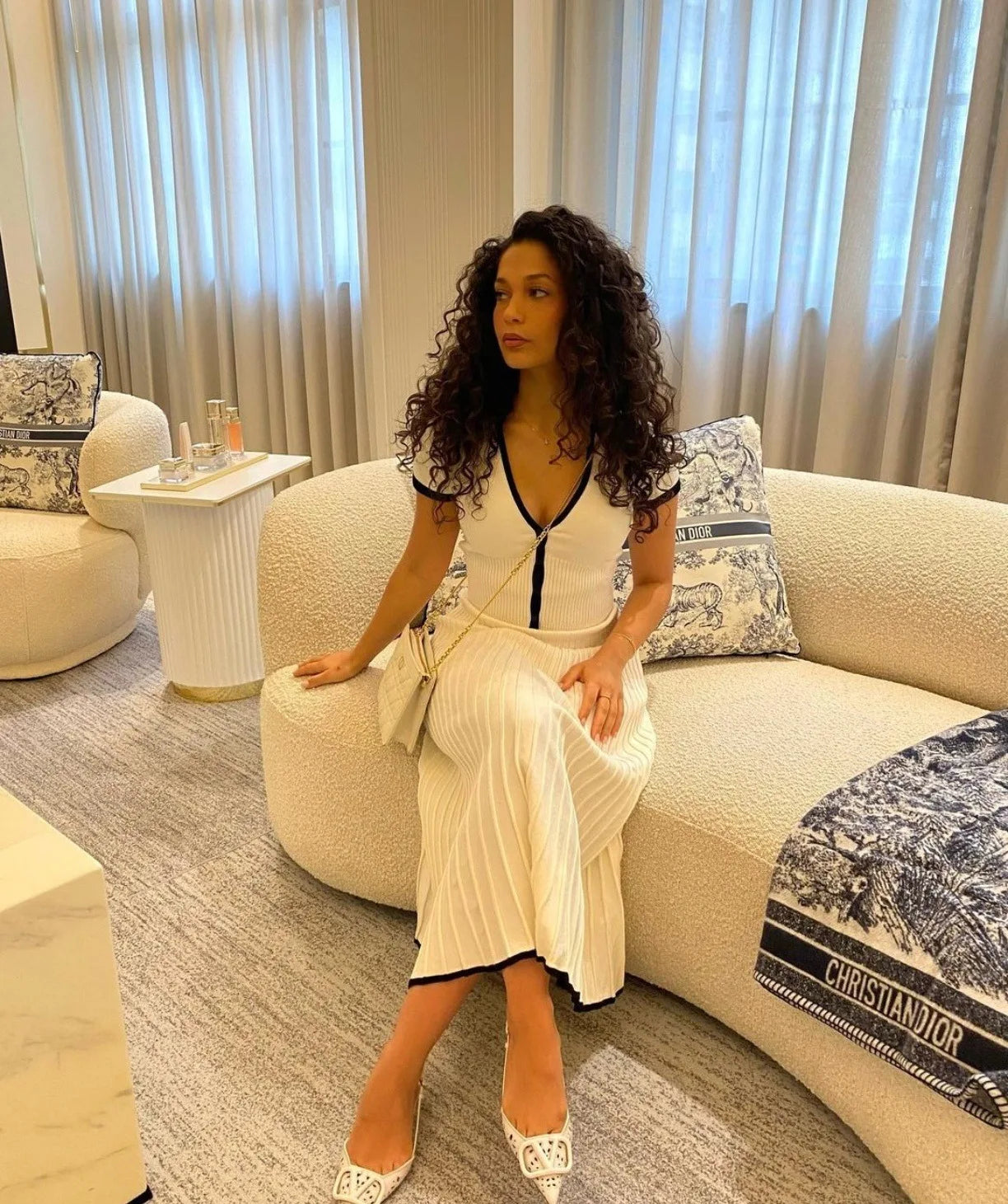 Summer Women White long Skirt Suit
