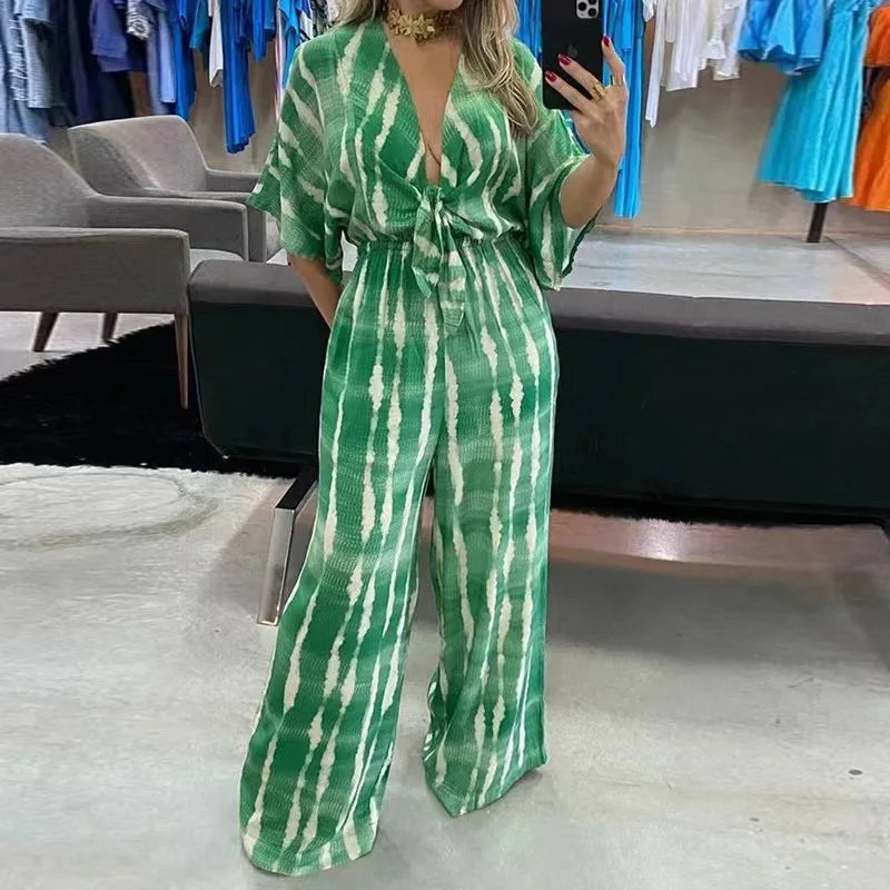 Summer Print Jumpsuit Romper For Women