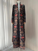 Miyake Pleated Print Foldable Collar Long Sleeve Coats