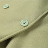 Street Ribbed Woolen Long Coat
