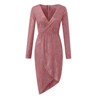 Elegant Women Evening Party Dress Shiny Sequin